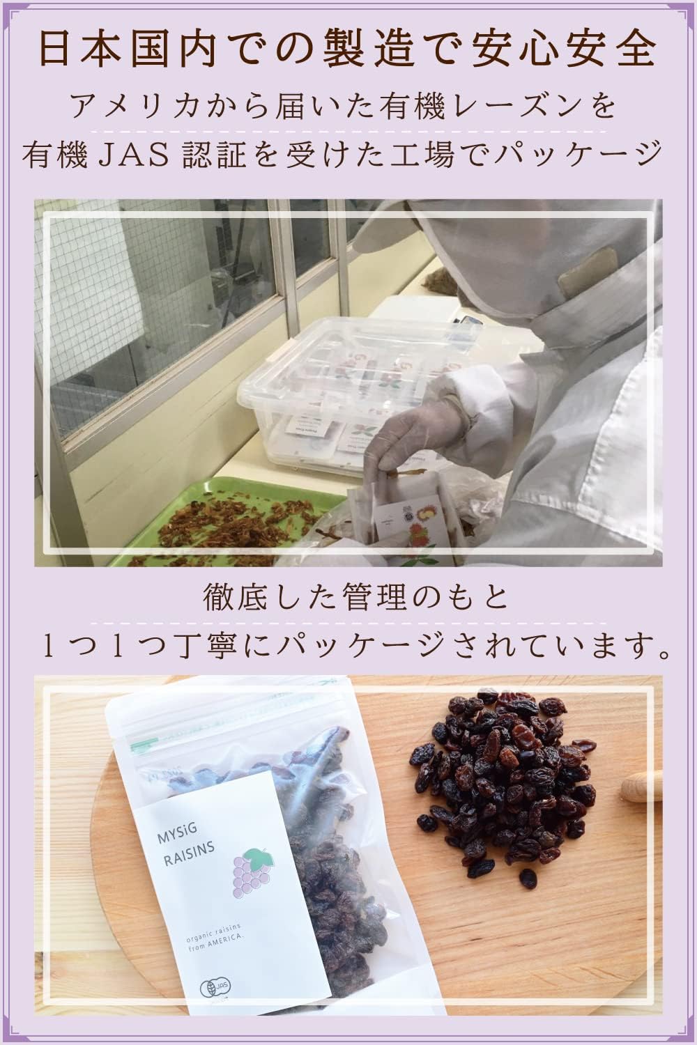 MYSiG オーガニックレーズン500g - サムネイル3